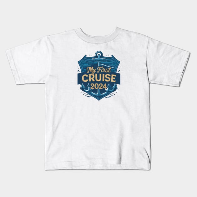 My First Cruise 2024 Kids T-Shirt by Perspektiva
